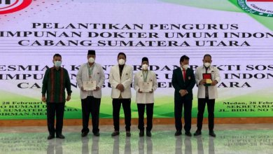 Photo of Pengurus Perhimpunan Dokter Umum Indonesia Cabang Sumut Periode 2020-2023 Resmi Dilantik.